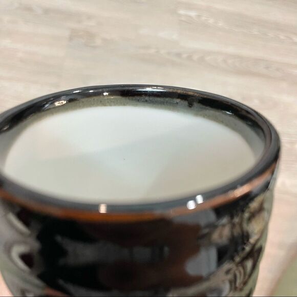 EARTHWARE PRIMITIVE GLAZE CERAMIC SIPPER SUNNY - Picture 5 of 8